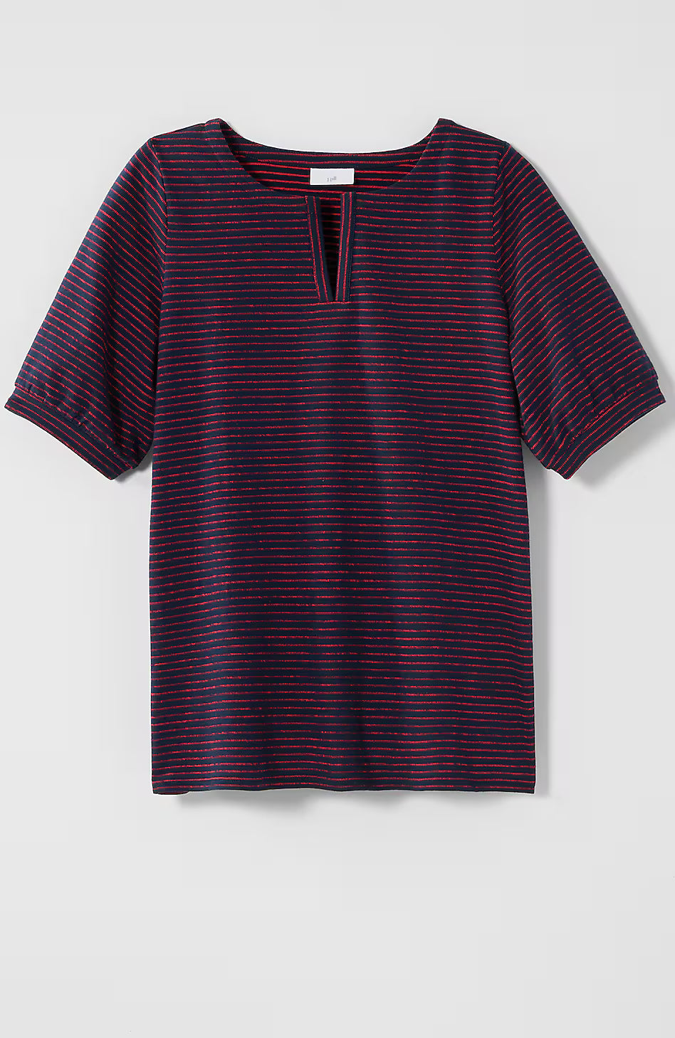 Striped-Jacquard Top