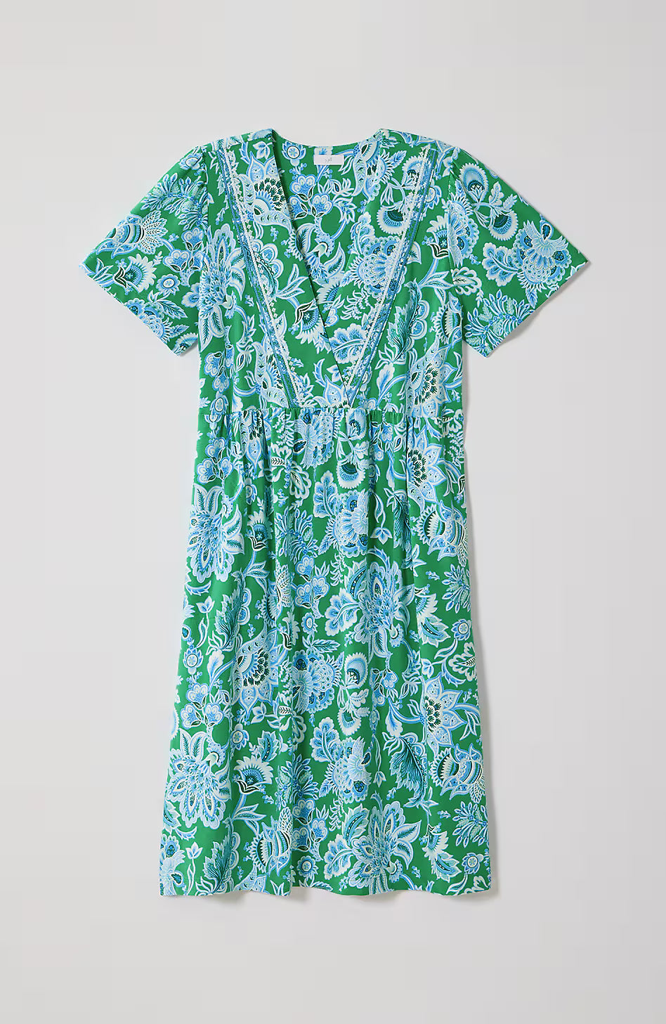 Embroidered Short-Sleeve Dress