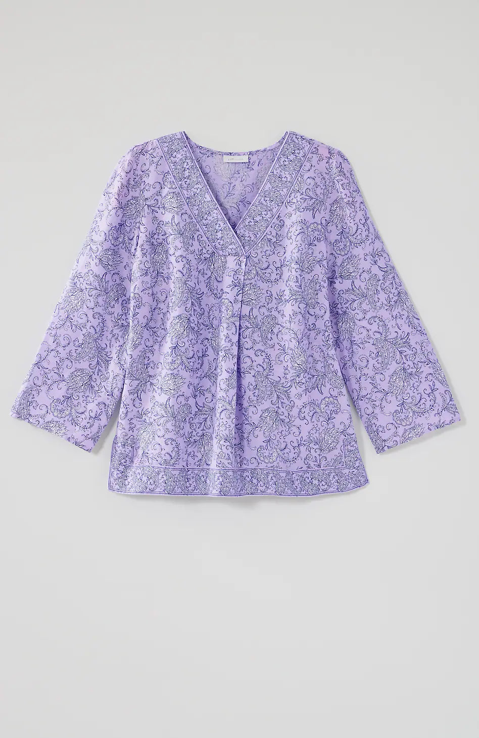 Linen Border-Printed Popover