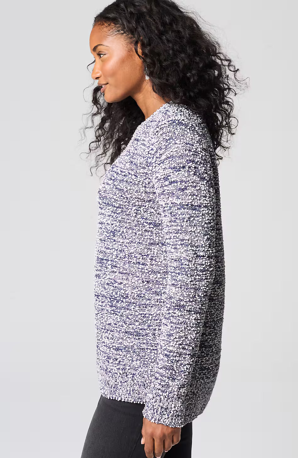 Pure Jill Mixed-Yarn Pullover Sweater