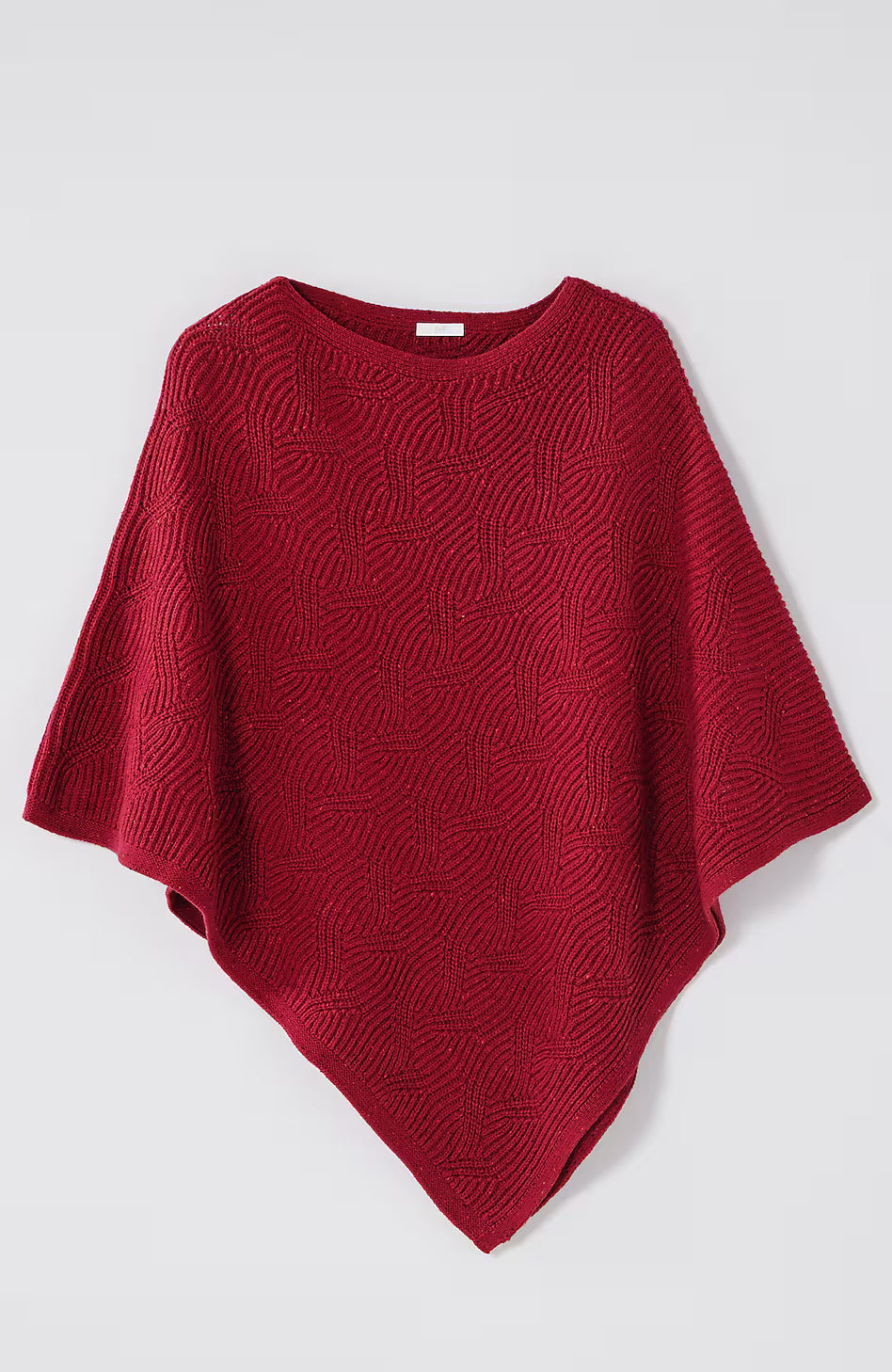 Asymmetric Knit Poncho