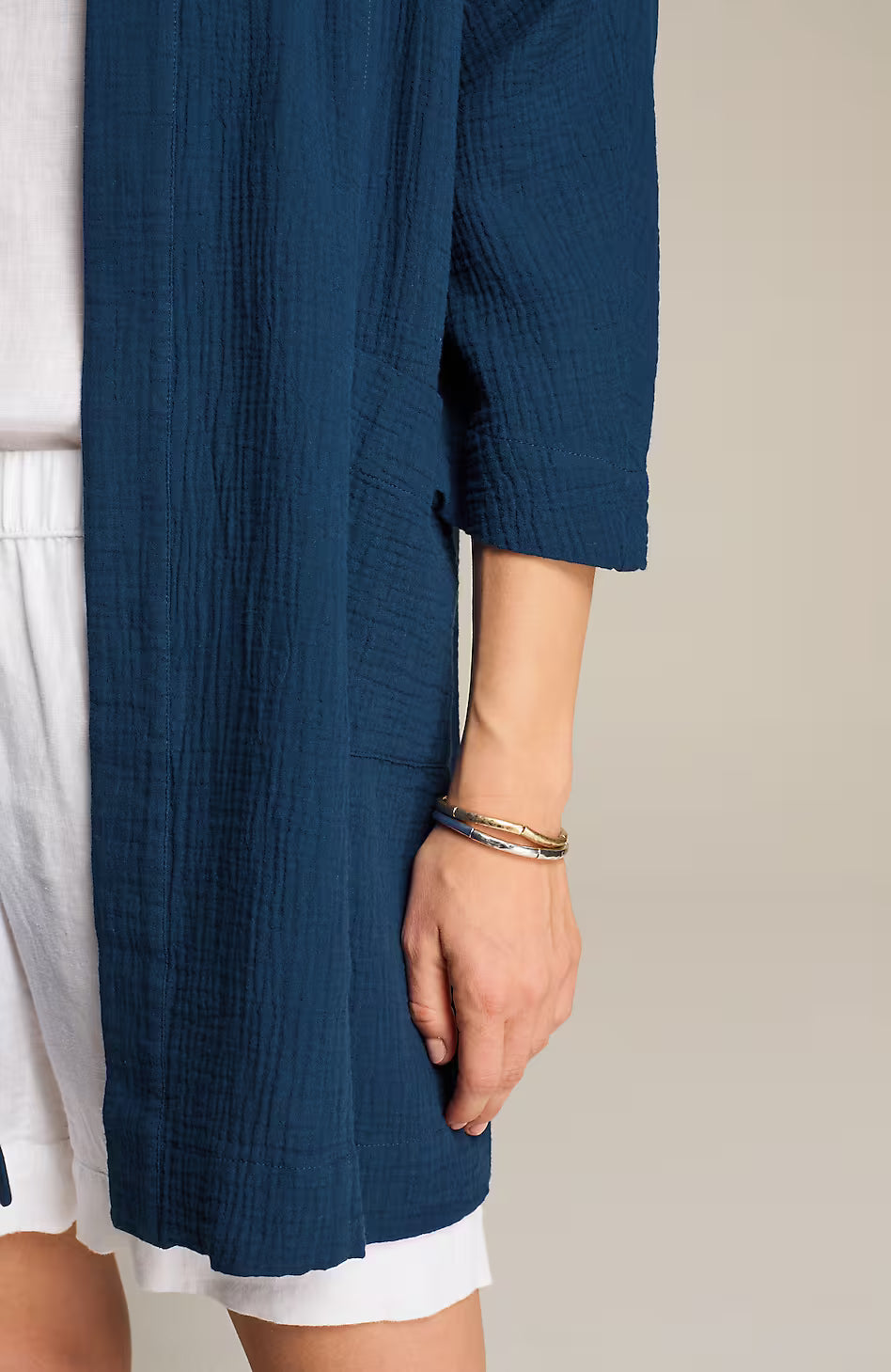 Pure Jill Cotton-Gauze Jacket