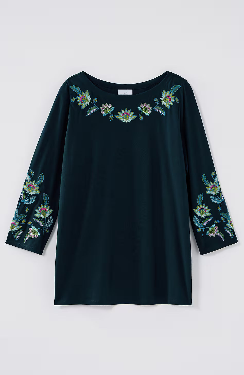 Multicolor-Embroidered Top
