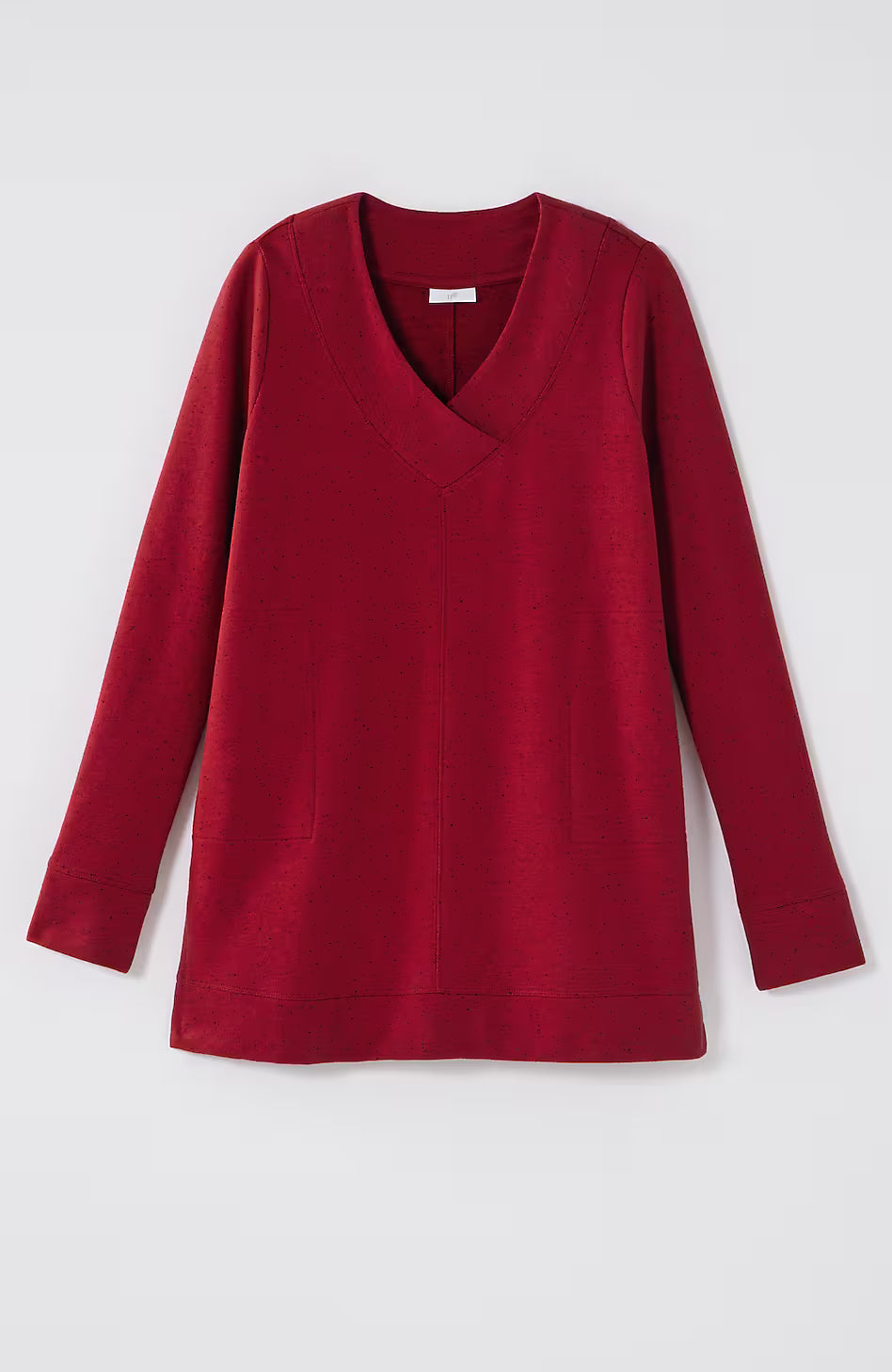 Fit Tweeded French Terry Side-Slit Tunic