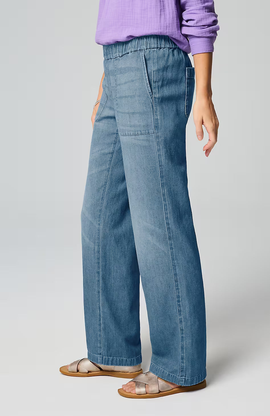 Indigo Wide-Leg Pants
