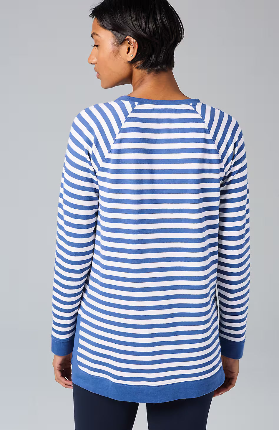 Fit French Terry Stepped-Hem Tunic