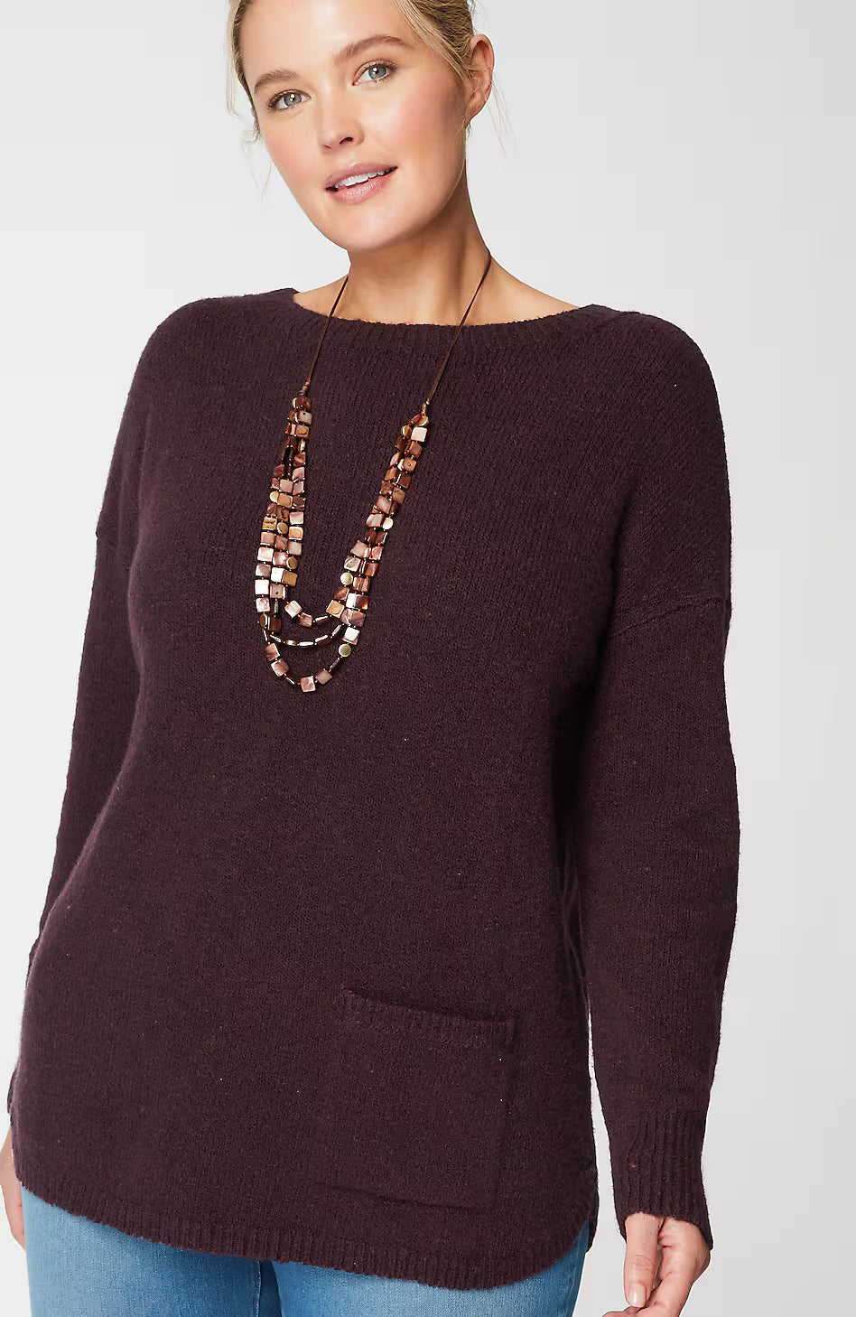 Pure Jill Single-Front-Pocket Sweater