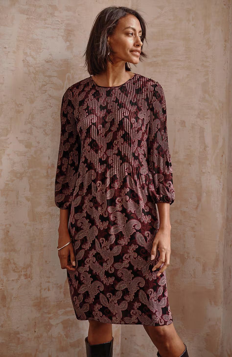 Wearever Sunburst-Pleated Dress