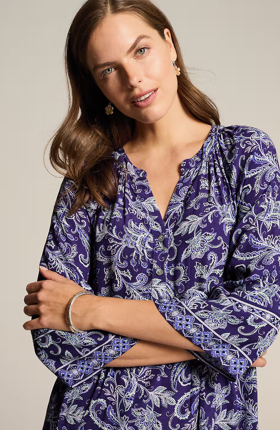Split-Neck A-Line Dress