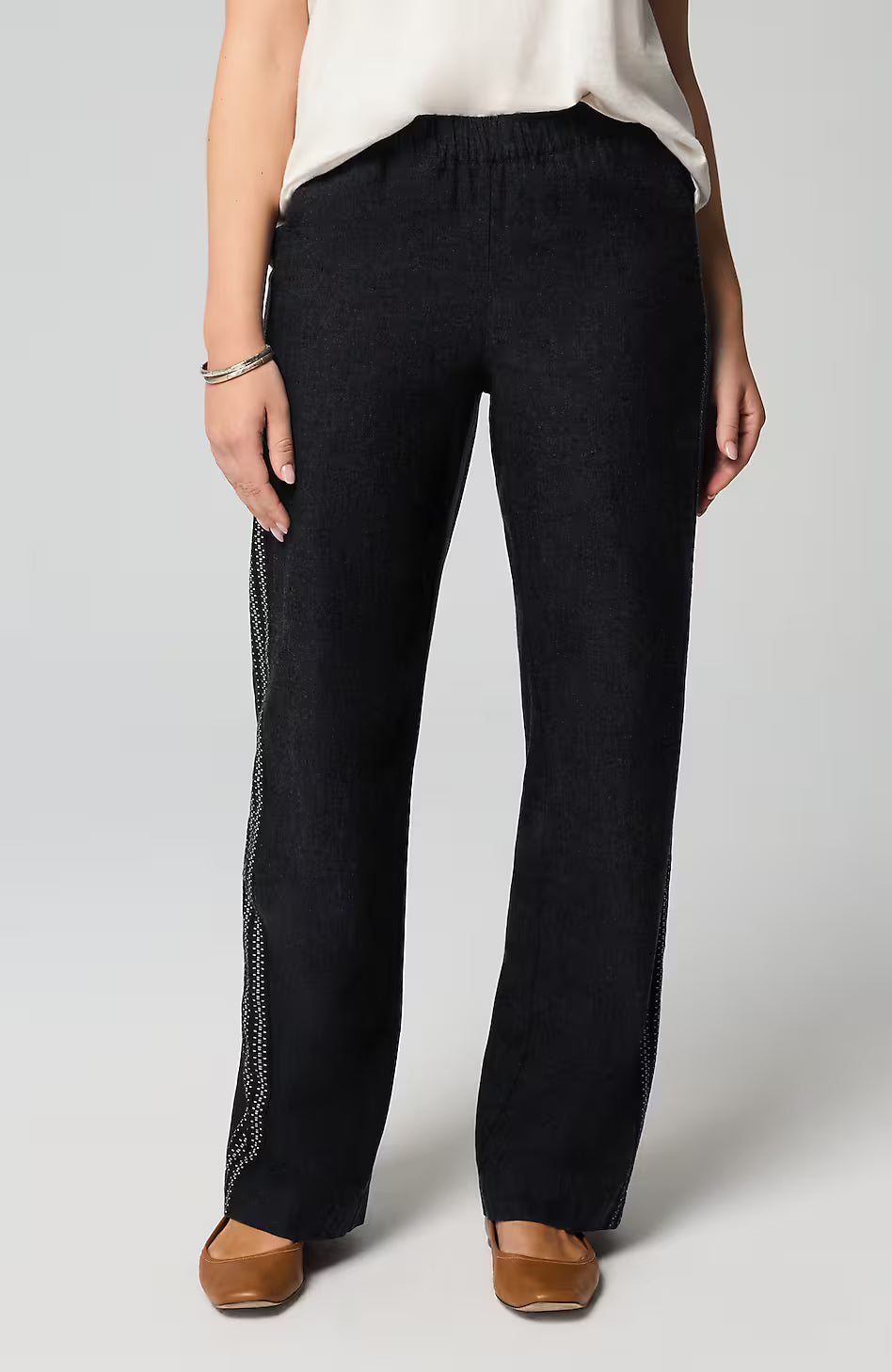 Pure Jill Cross-Dyed Wide-Leg Pants