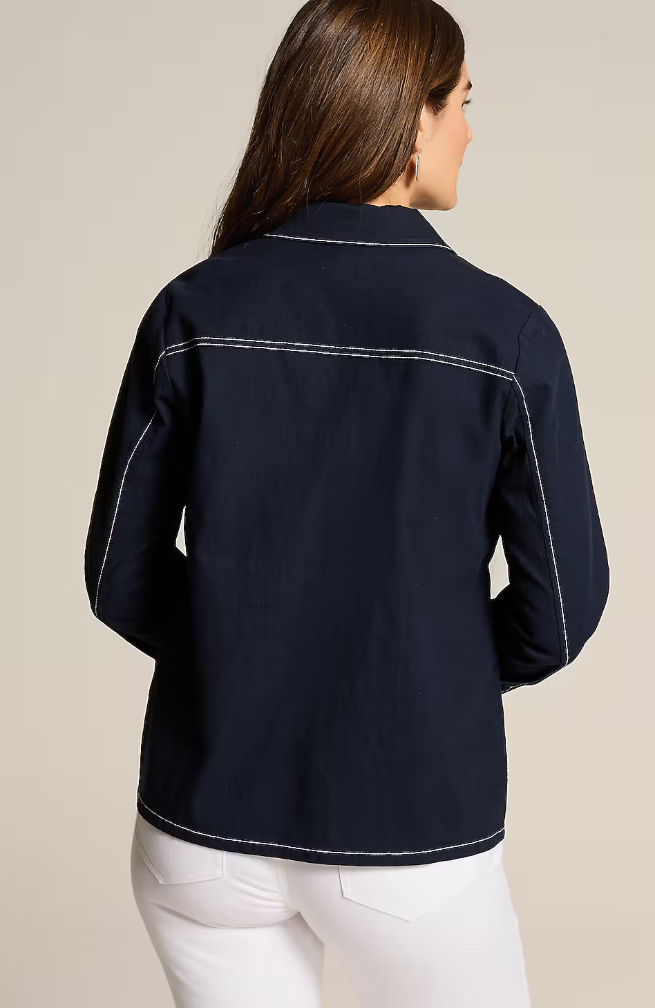 Contrast-Stitched Jacket