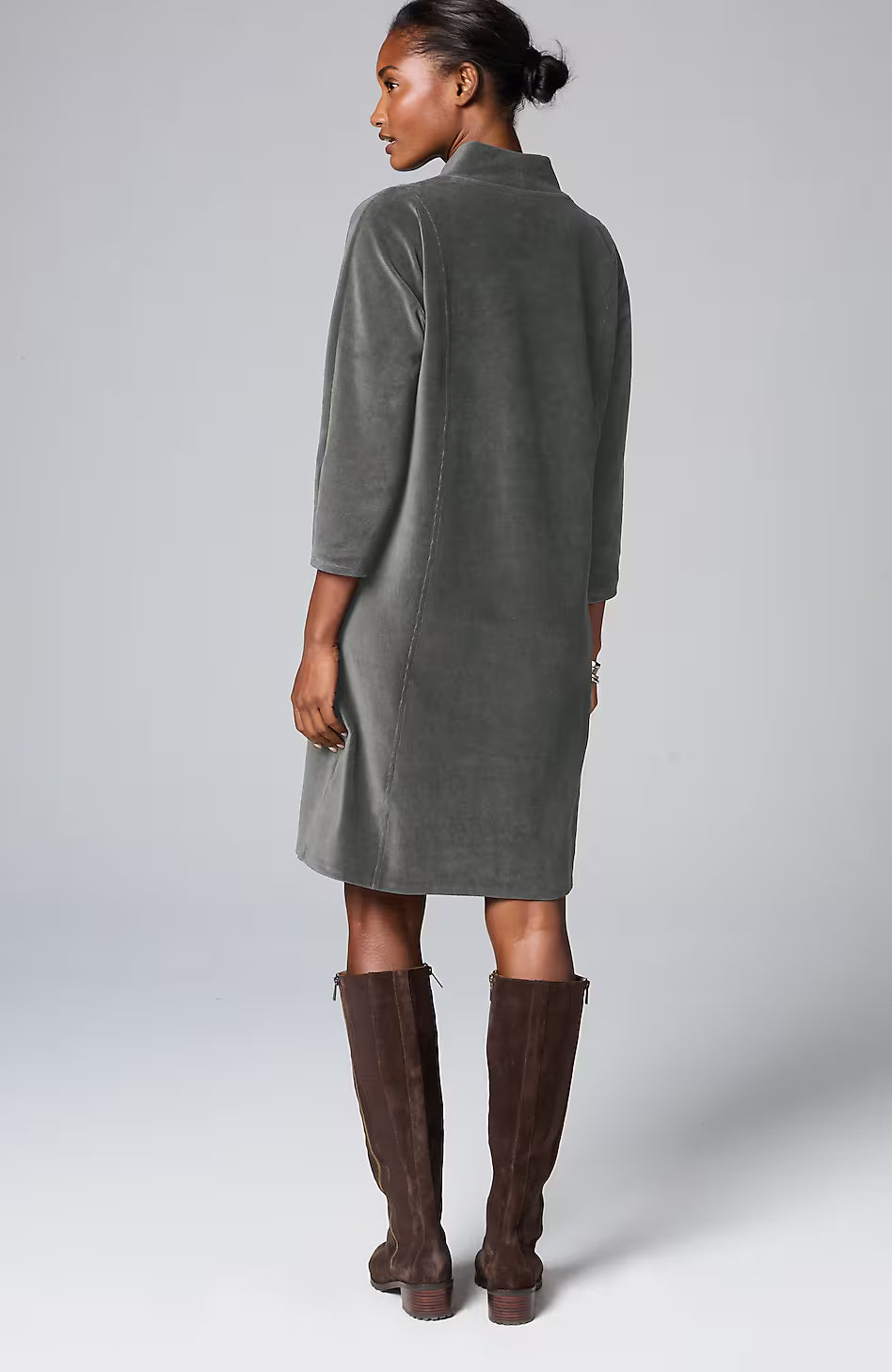 Pure Jill Corded-Velour Dress