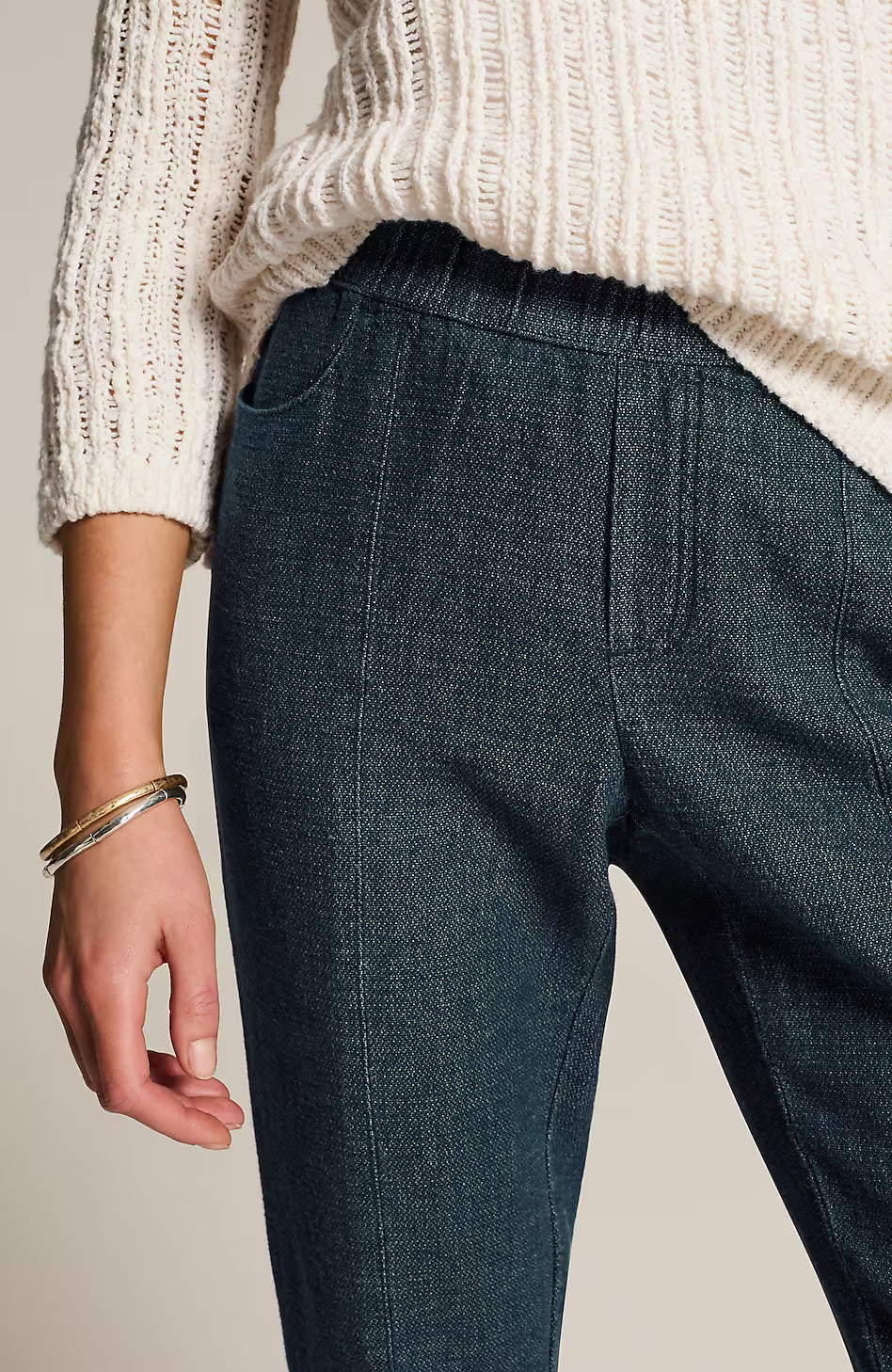 Pure Jill Indigo Cuffed Pants