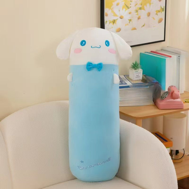Oreiller en Peluche Cylindrique Mignon de Sanrio, Grand Coussin Douillet pour Chambre à Coucher, Oreiller Décoratif Adapté au Bureau et au Repos à la Maison
