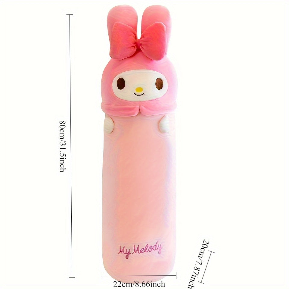 Oreiller en Peluche Cylindrique Mignon de Sanrio, Grand Coussin Douillet pour Chambre à Coucher, Oreiller Décoratif Adapté au Bureau et au Repos à la Maison