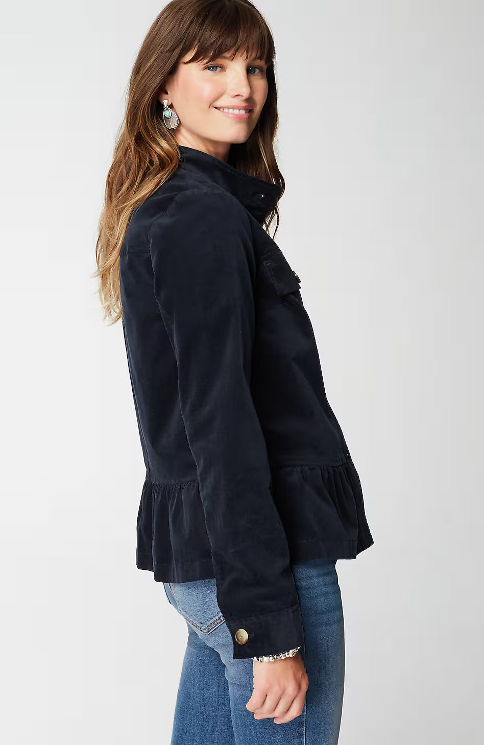 Corduroy Peplum Jacket