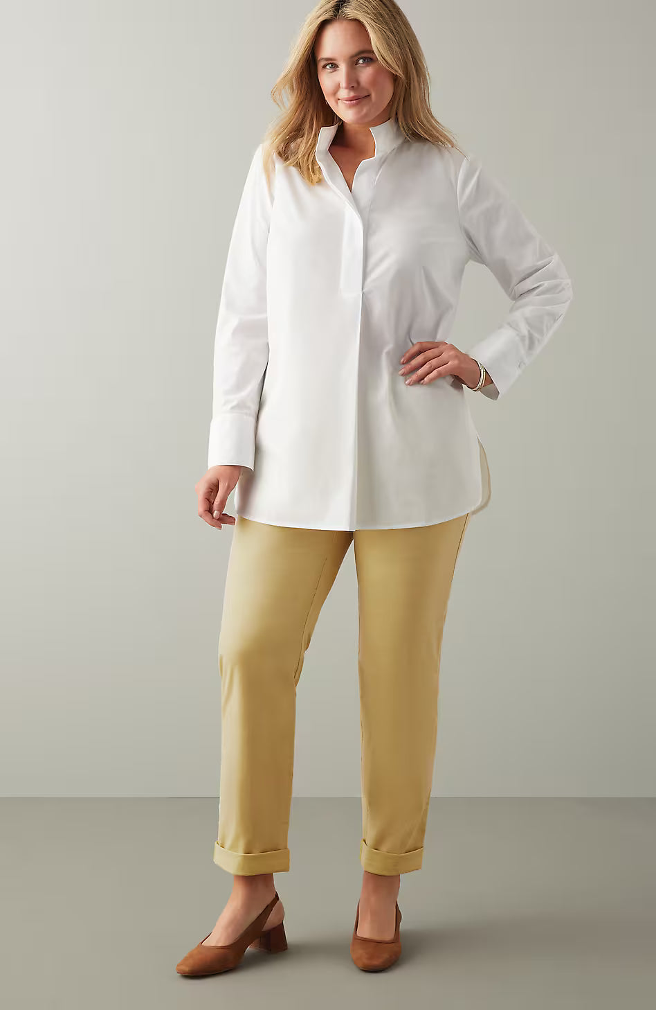 Relaxed Straight-Leg Chino Pants