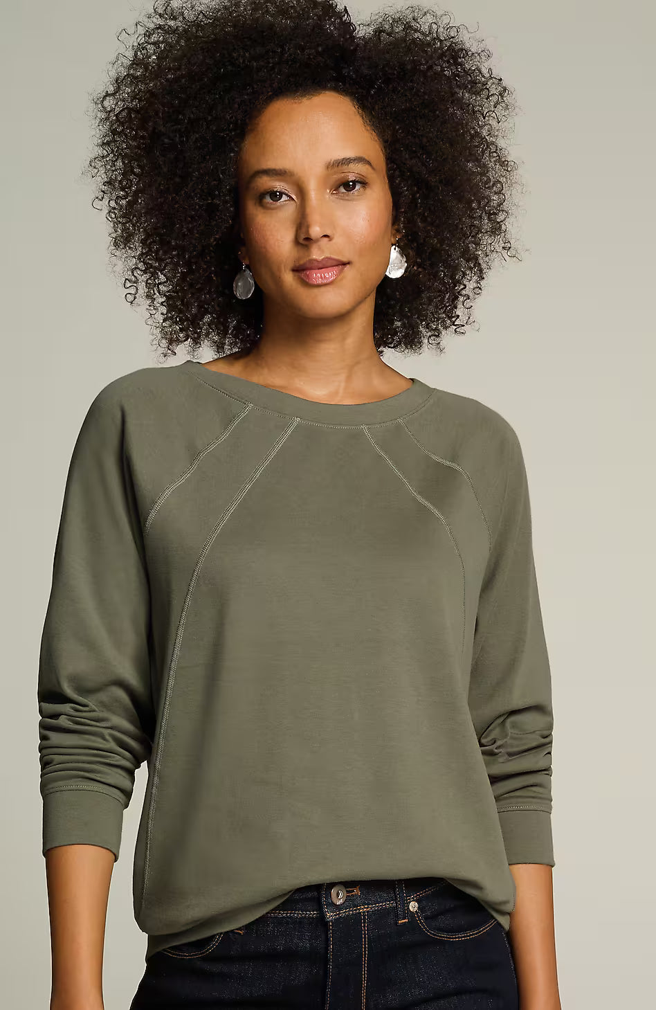 Brushed Soft-Luxe Seamed Top