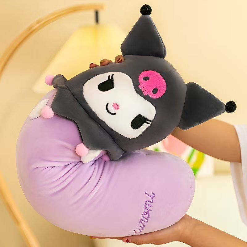 Oreiller en Peluche Cylindrique Mignon de Sanrio, Grand Coussin Douillet pour Chambre à Coucher, Oreiller Décoratif Adapté au Bureau et au Repos à la Maison