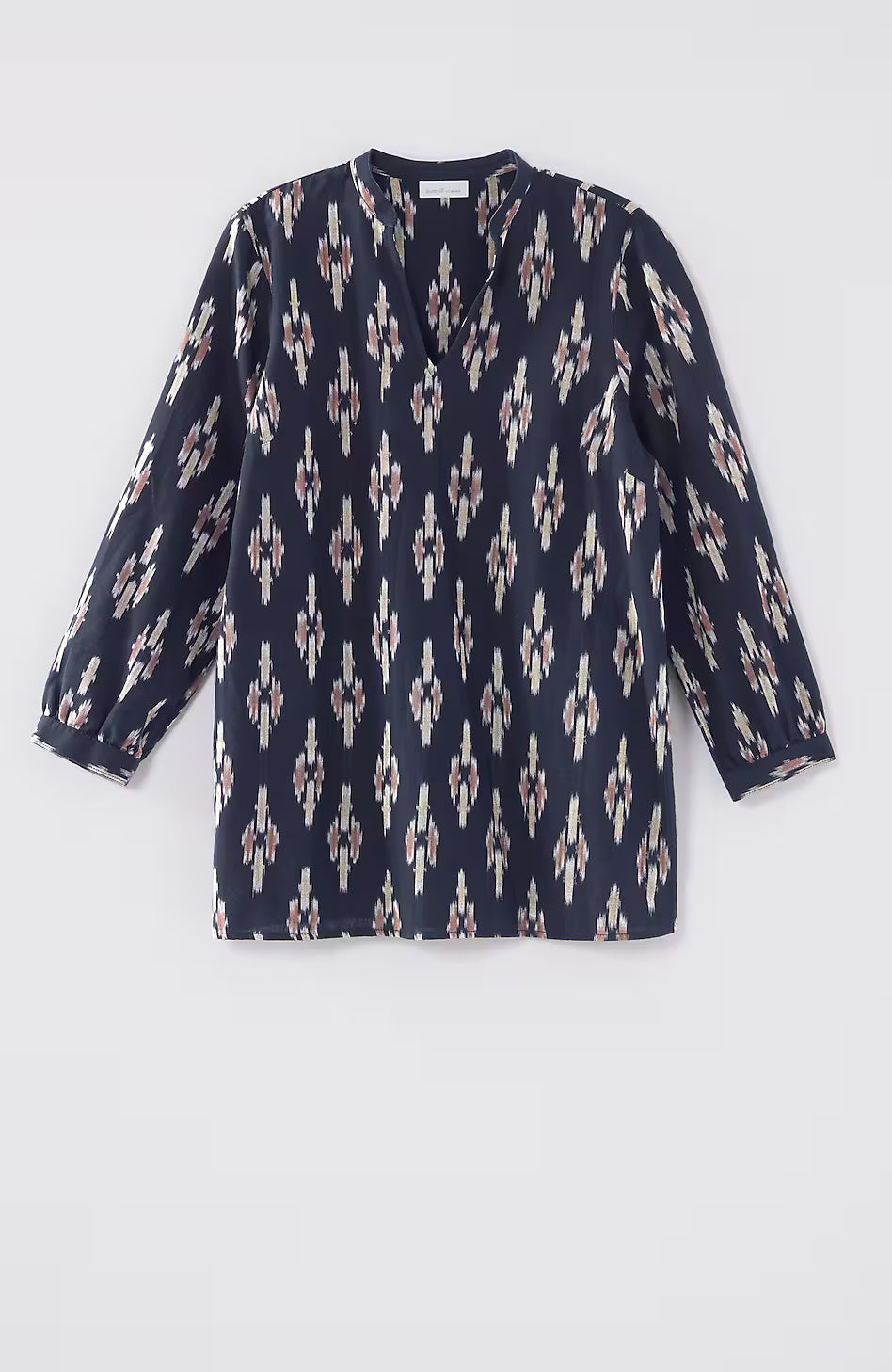 Pure Jill V-Neck Ikat Top