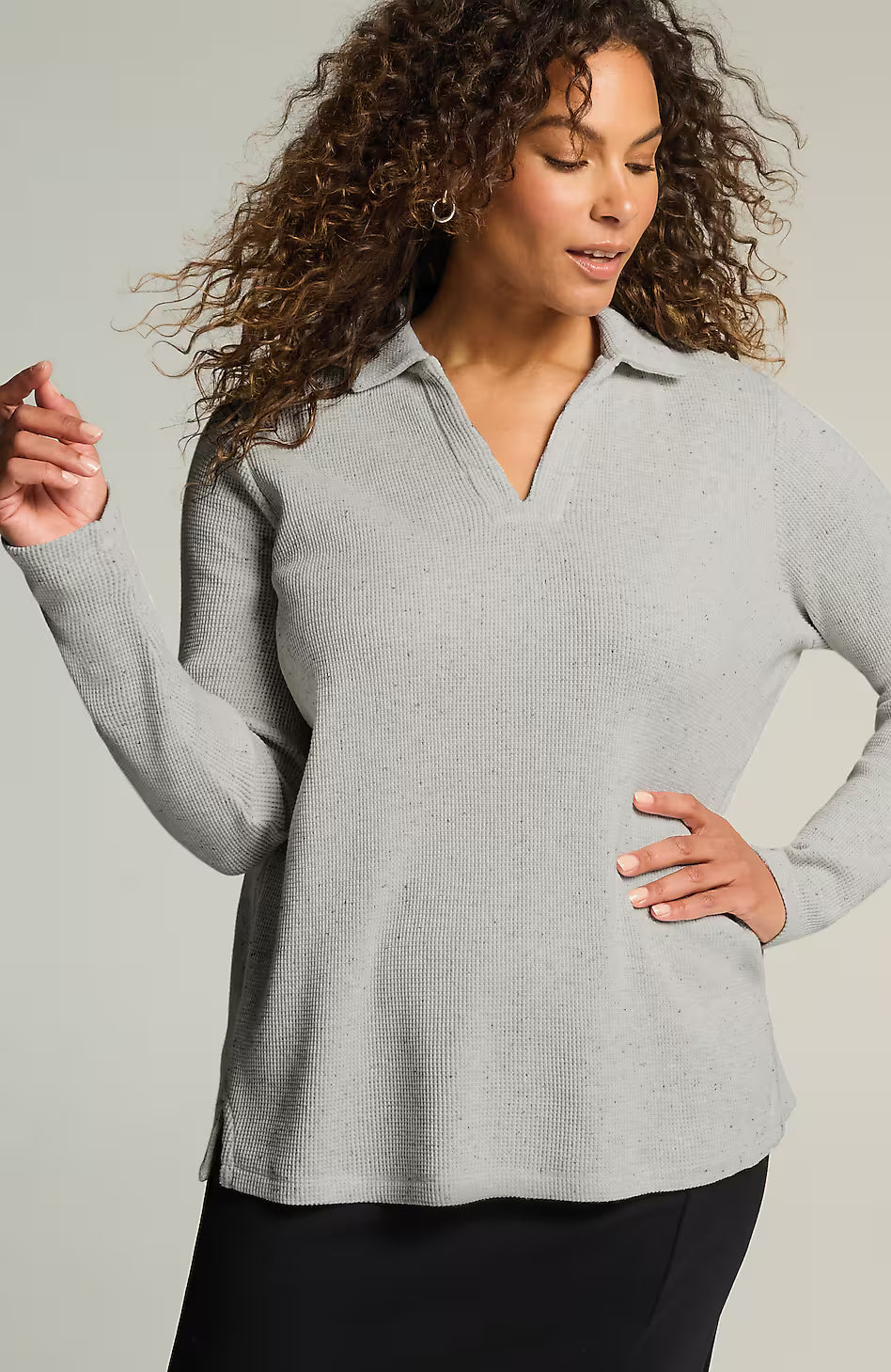 Wearever Collared Waffle Top