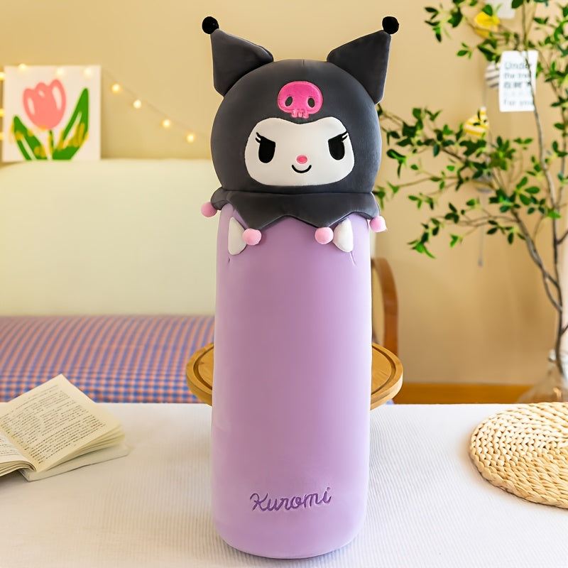 Oreiller en Peluche Cylindrique Mignon de Sanrio, Grand Coussin Douillet pour Chambre à Coucher, Oreiller Décoratif Adapté au Bureau et au Repos à la Maison