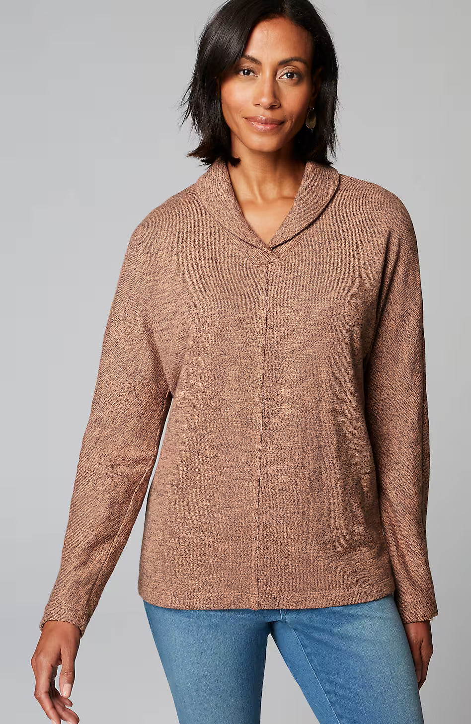Pure Jill Shawl-Collar Dolman Top