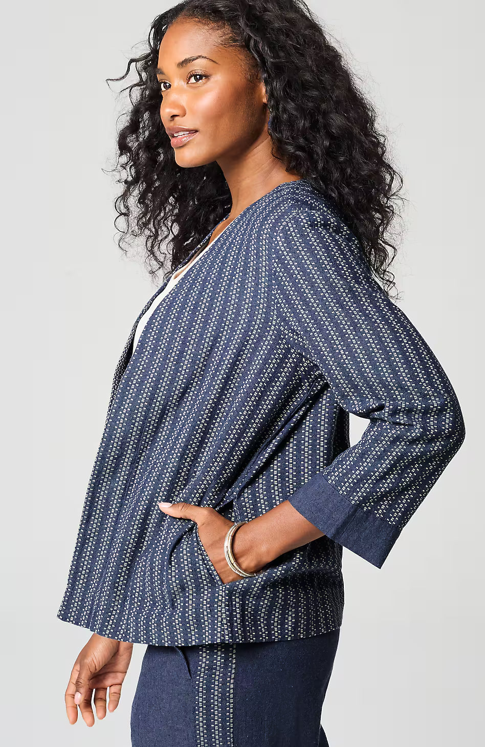 Pure Jill Cotton Dobby Jacket