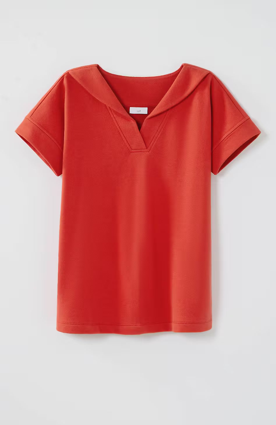 Collared Short-Sleeve Sweatshirt