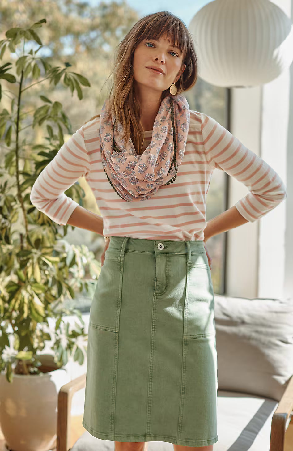 Denim Utility Skirt
