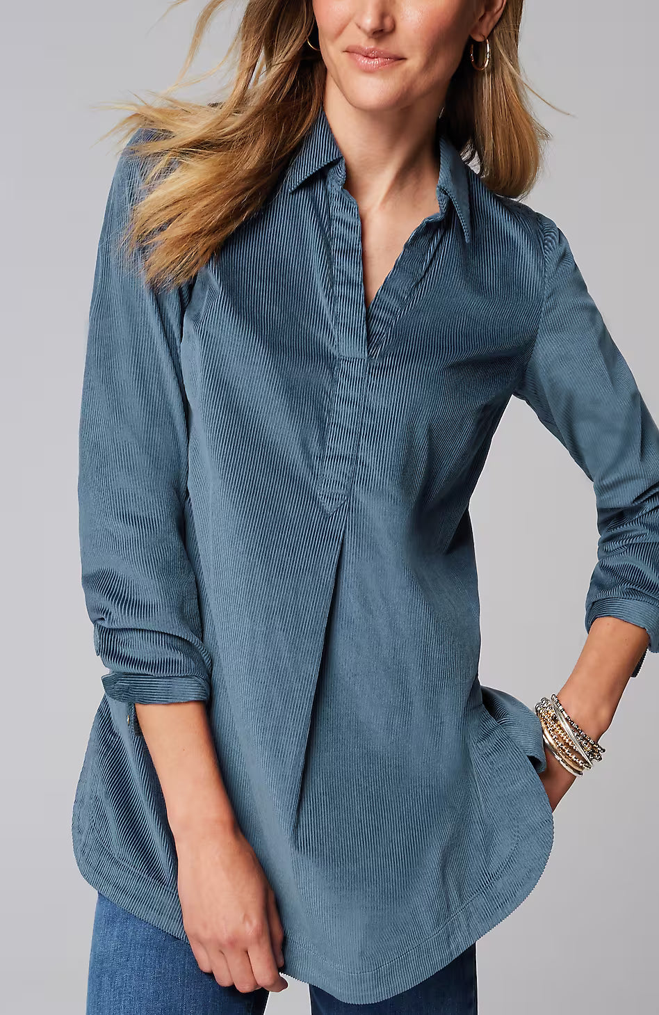 Corduroy A-Line Tunic