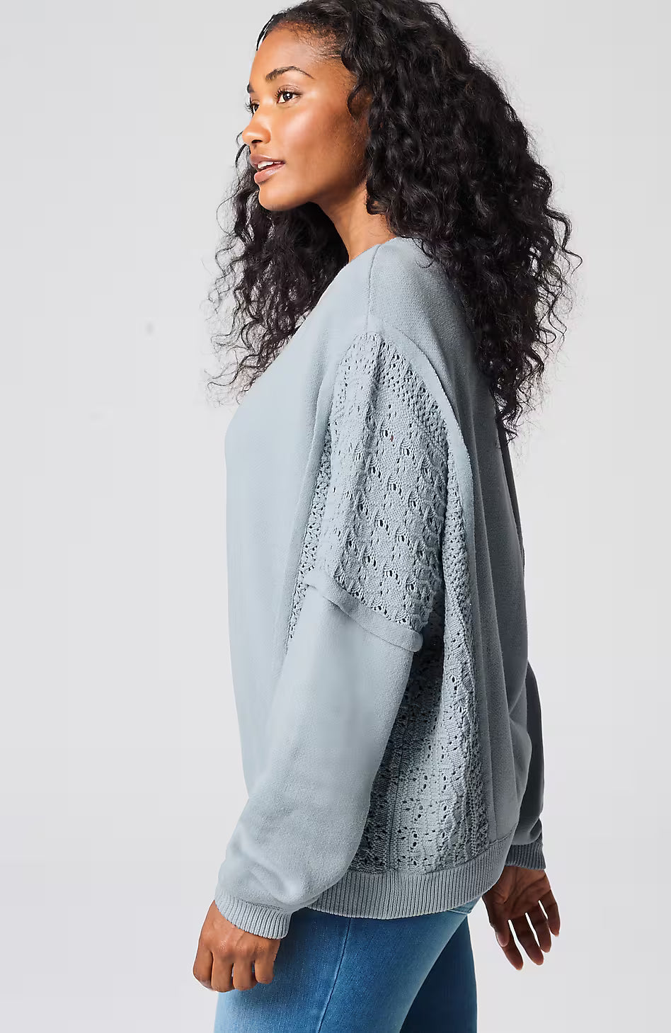 Pure Jill Stonewashed Textured Sweater