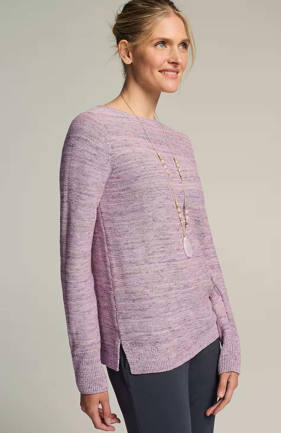 Pure Jill Space-Dyed Textured Sweater