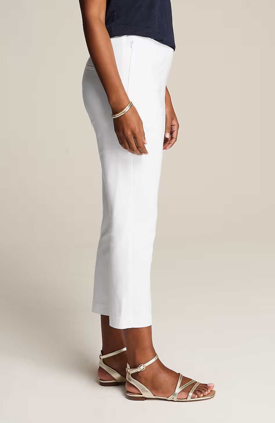 Versatile Cotton-Stretch Slim-Leg Capris