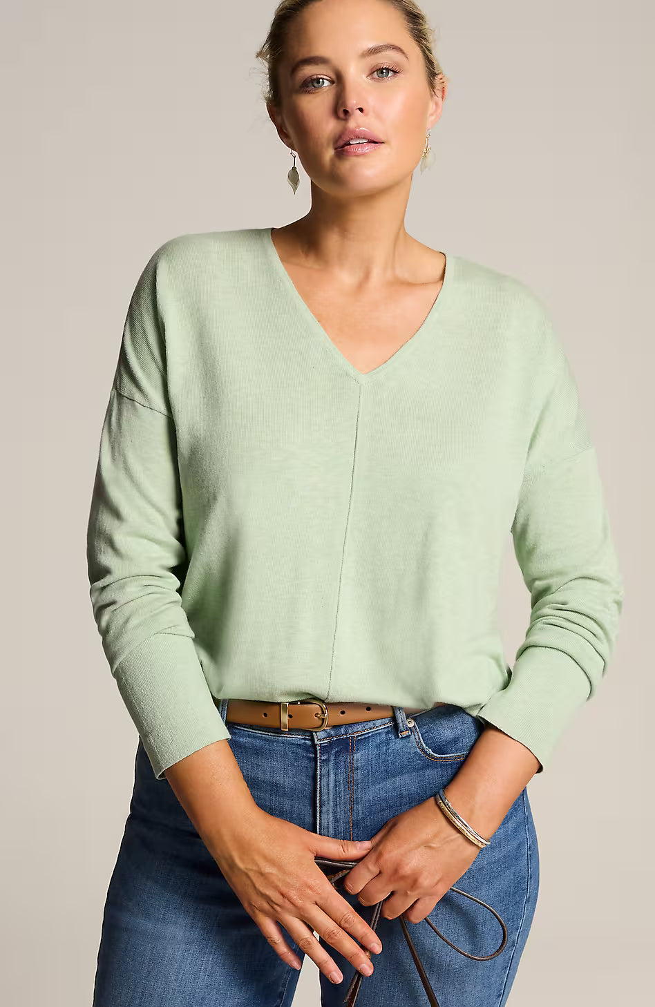 Organically Grown Cotton Seamed Sweater