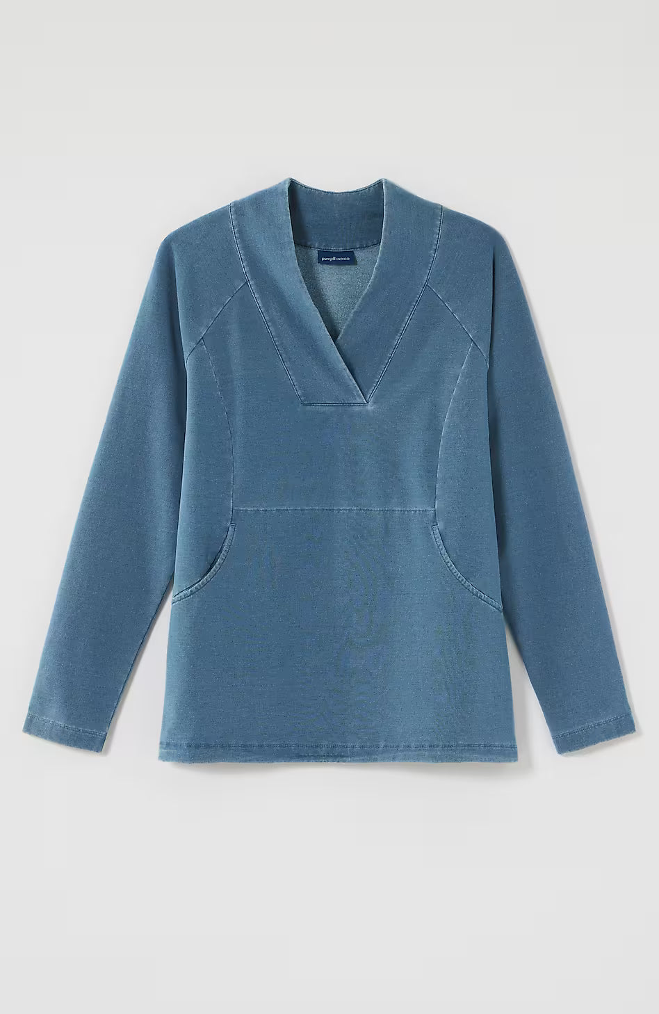 Pure Jill Indigo Front-Pocket Top