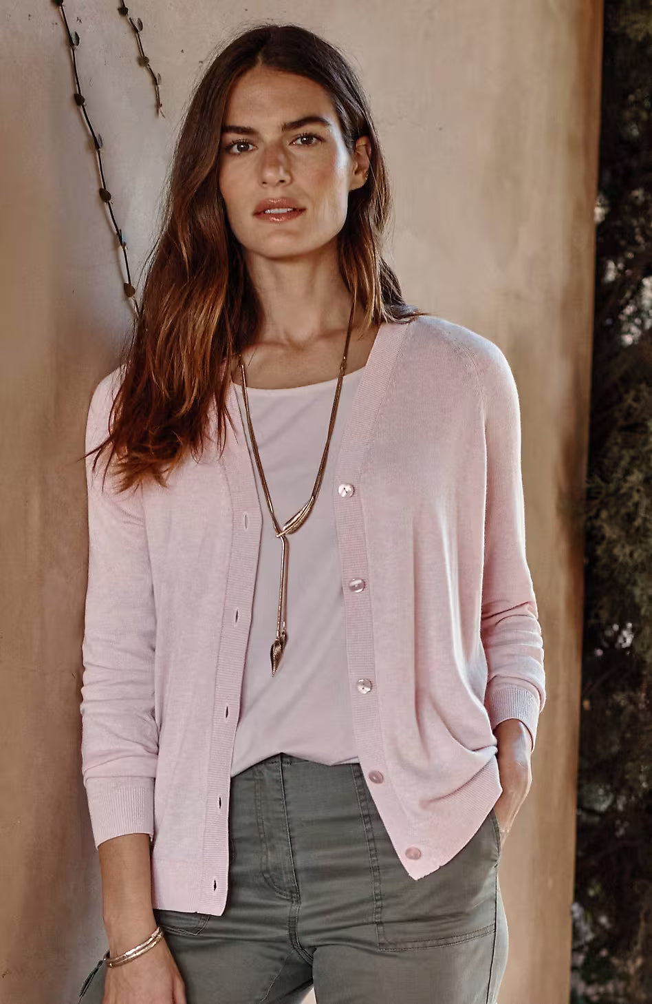 Organically Grown Cotton V-Neck Cardi