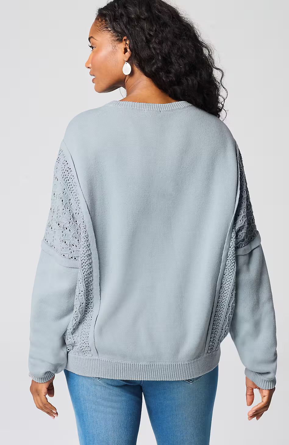 Pure Jill Stonewashed Textured Sweater