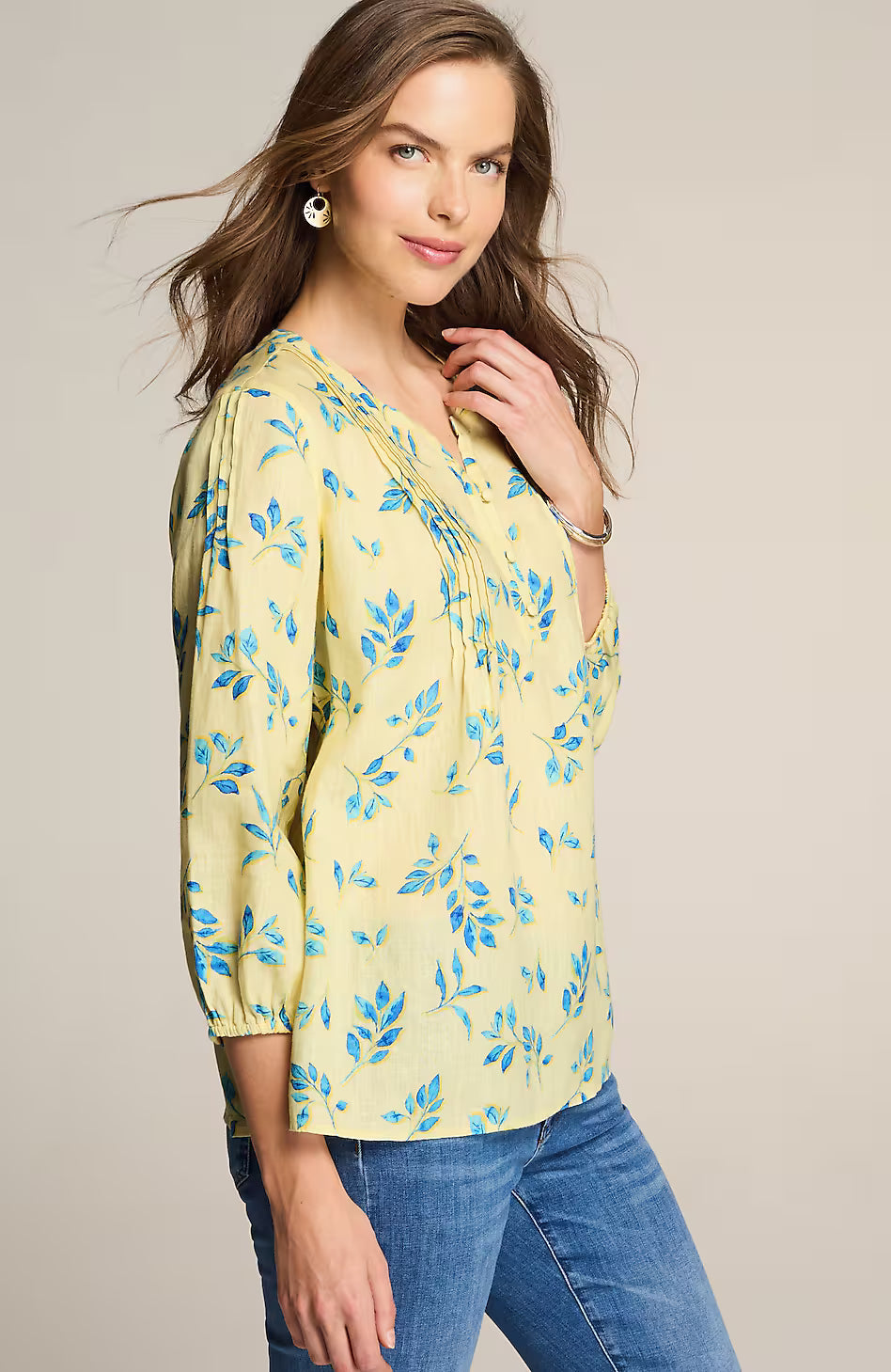 Linen Pintucked Top