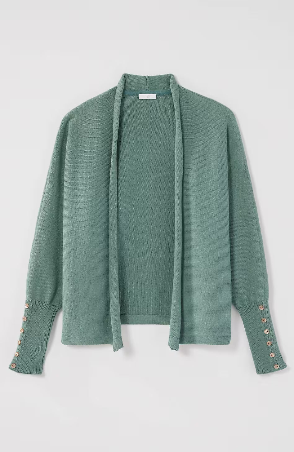 Pure Jill Ribbed Button-Cuffed Cardi