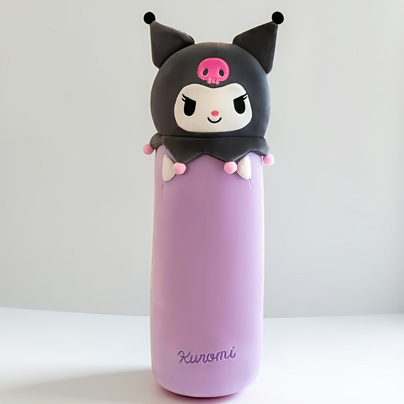 Oreiller en Peluche Cylindrique Mignon de Sanrio, Grand Coussin Douillet pour Chambre à Coucher, Oreiller Décoratif Adapté au Bureau et au Repos à la Maison