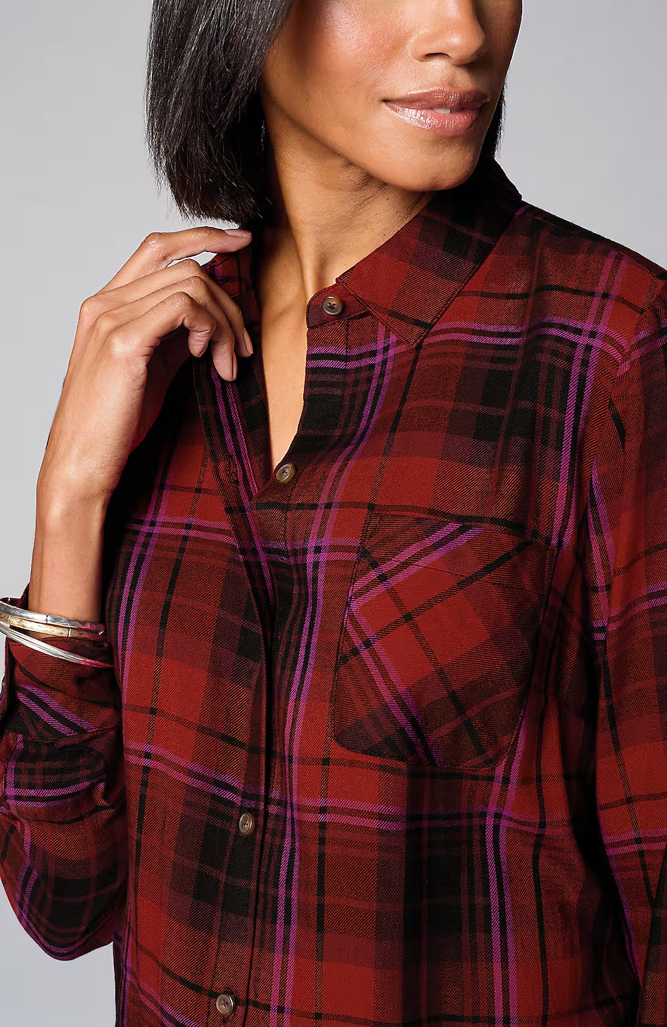 Soft Plaid Tunic