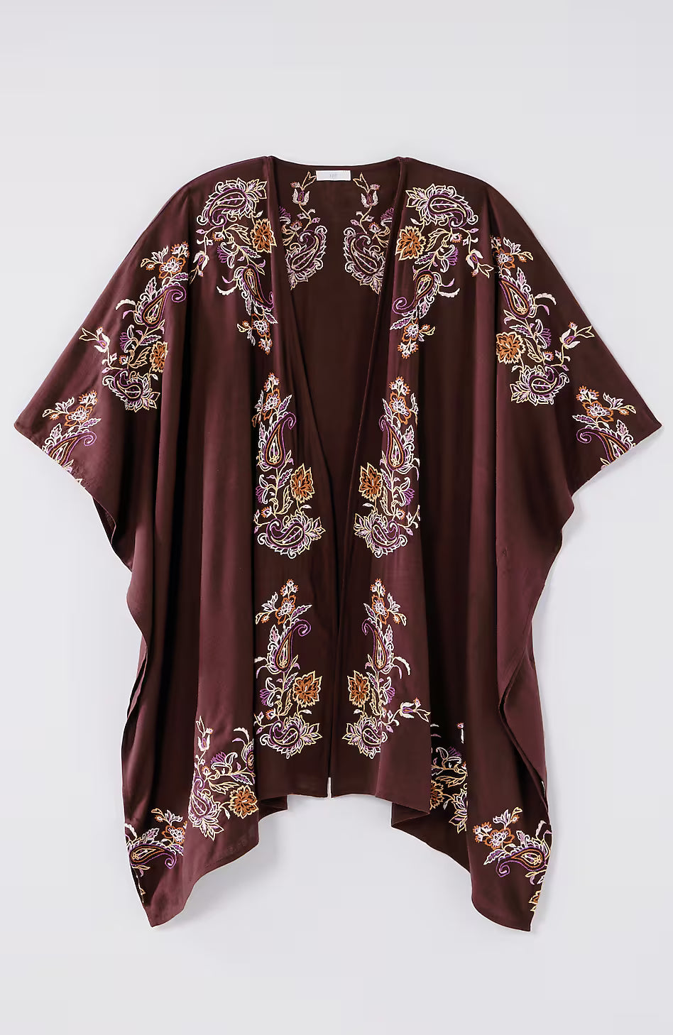 Embroidered Paisley Ruana
