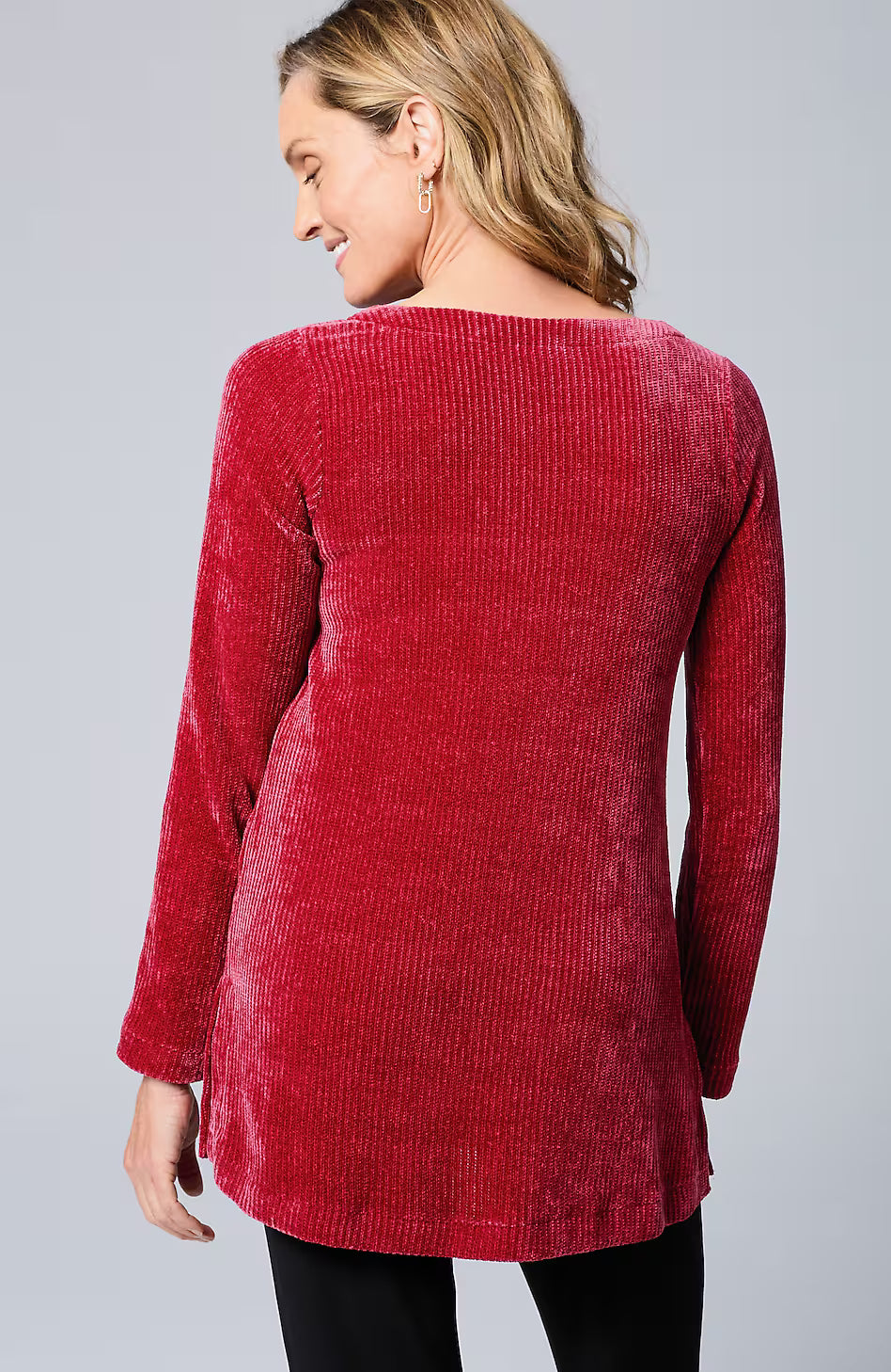 Wearever Boat-Neck Chenille Tunic