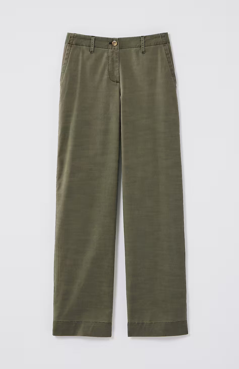 Relaxed Chino Wide-Leg Pants