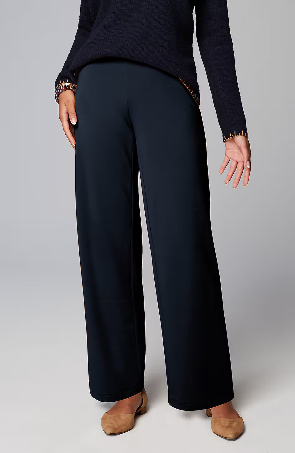 Pure Jill Affinity Pull-On Wide-Leg Pants