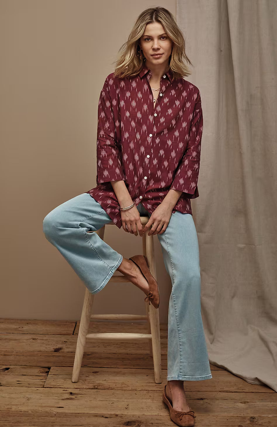 Pure Jill Soft Wide-Leg Jeans