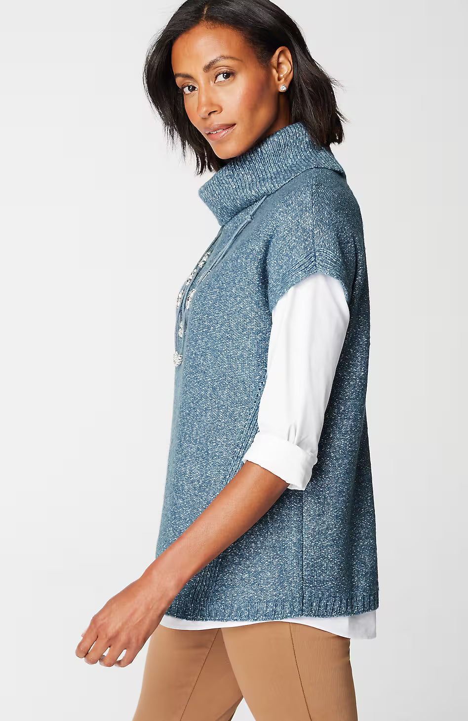 Wearever Cowl-Neck Short-Sleeve Sweater