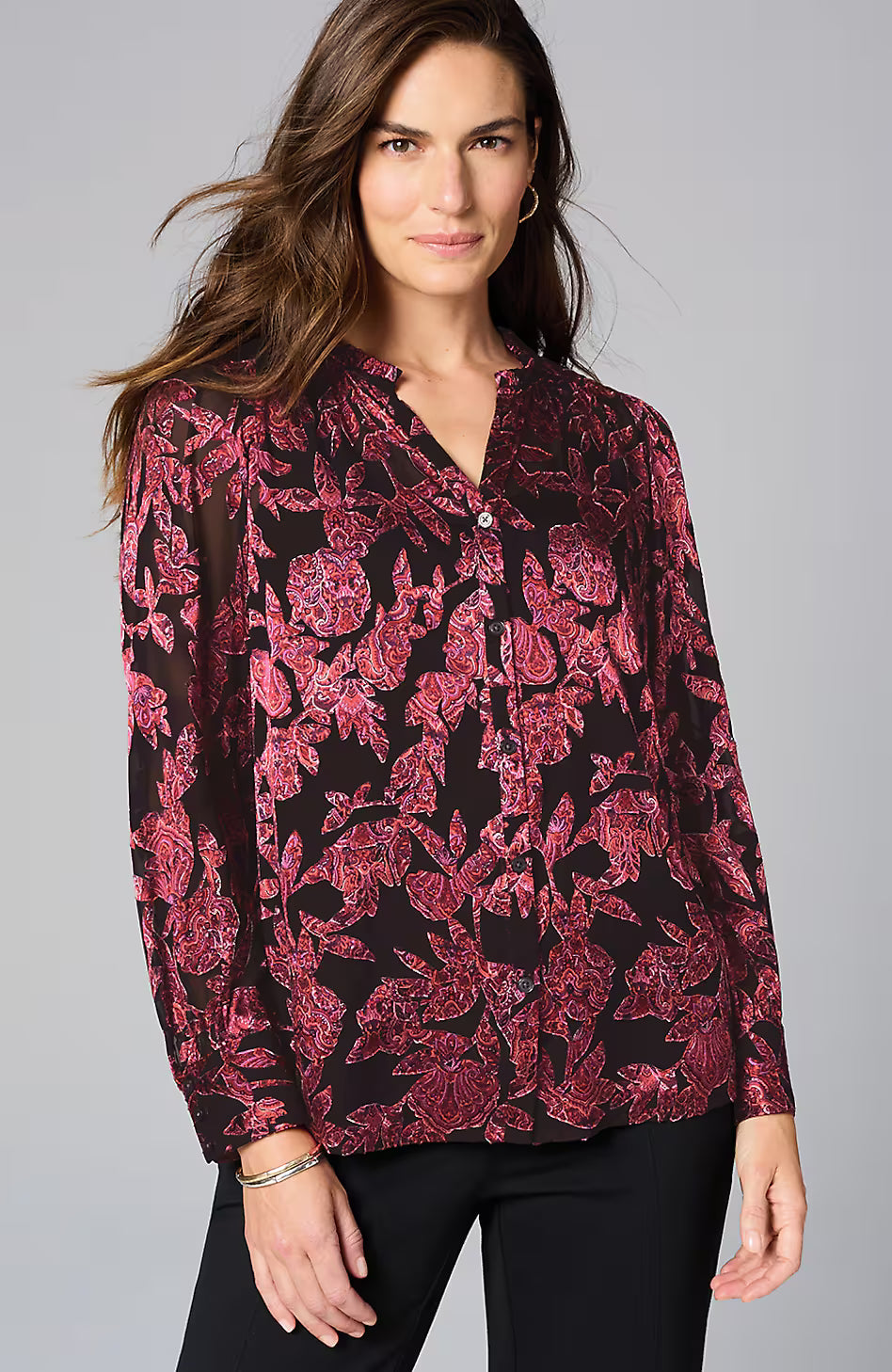 Ruffled Burnout Top