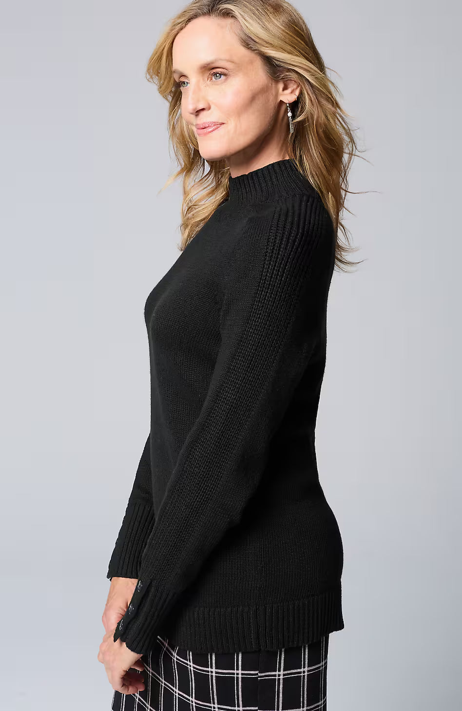 Wearever Button-Cuffed Sweater